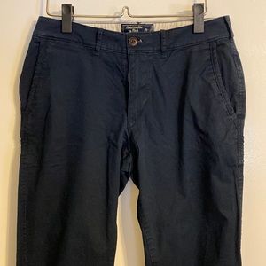 Abercrombie & Fitch Mens Navy Chino’s